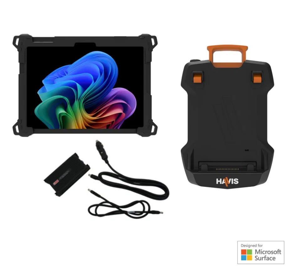 PKG-TAB4-MSFT1-DC – HAVIS Tablet Mount, Fits Microsoft Surface Pro 9th/ 10th/ 11th Editions Tabs Mounts Using Univers...